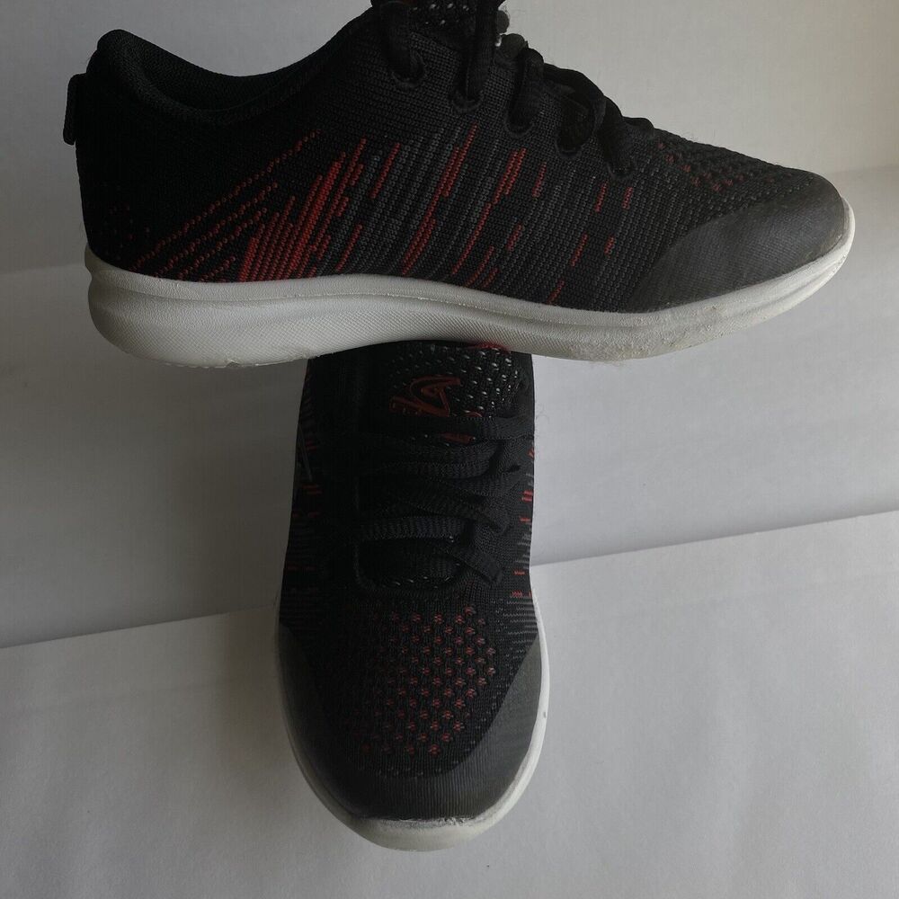 Geers By Dream Seek kids Athletics Sneakers Black& Red shoes Size 12